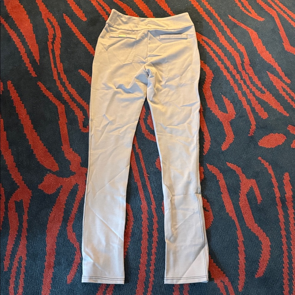 Maniere De Voir Cream Zippered stretch pants - Picture 6 of 7